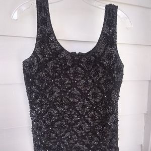 1960s Black Beaded Vest, M